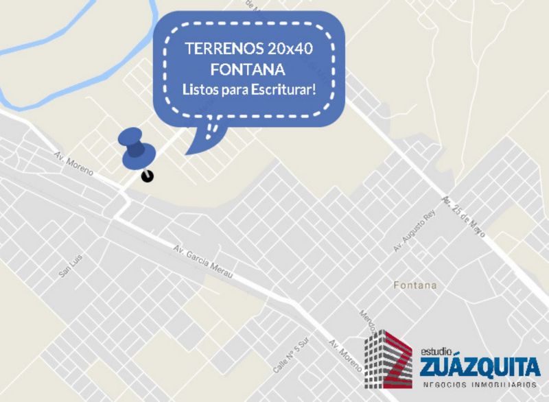 Terrenos 20x40 Fontana - Estudio Zuazquita