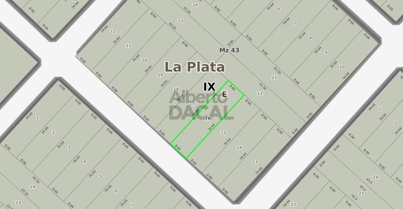 Terreno en Venta en 15/652 y 653 La Plata - Alberto Dacal Propiedades
