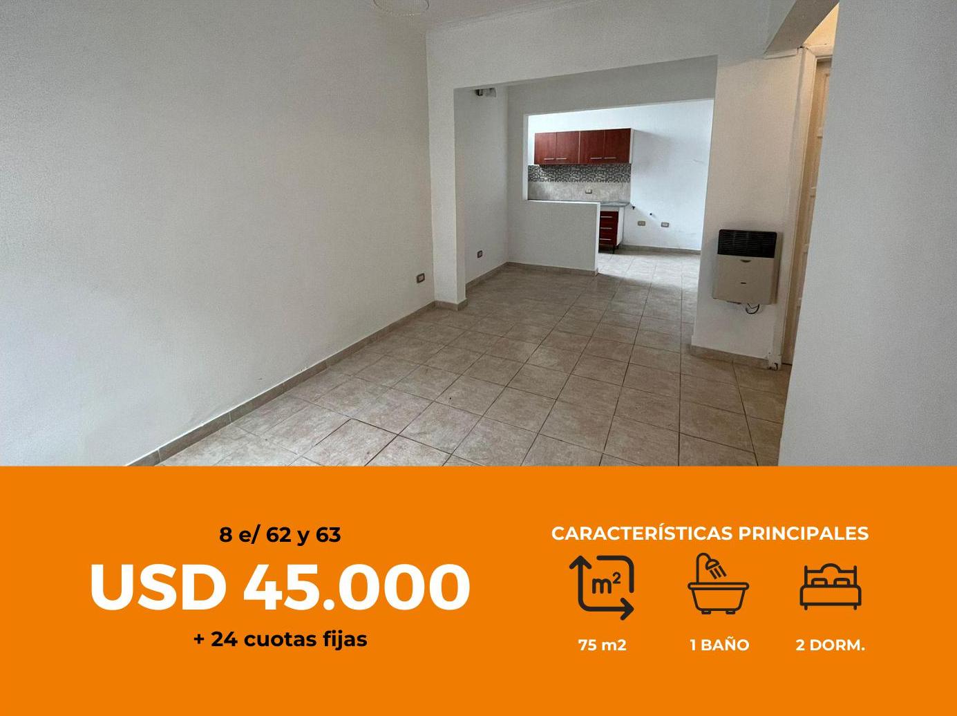 PH en venta -  2 Dormitorios 1 Baño - 74Mts2 - La Plata FINANCIADO