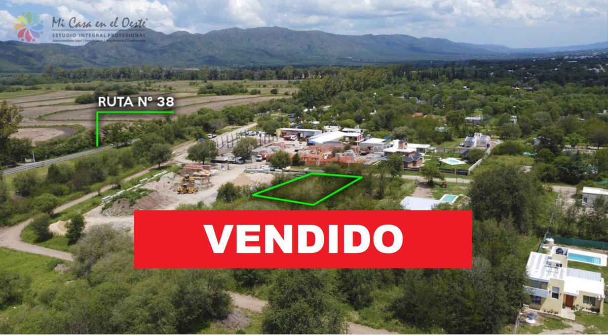 Terreno en Venta - 800m2 - Cercano a Ruta 38 - Sup. Plana - Molinari - Córdoba
