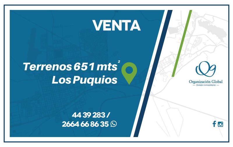 VENTA. Terrenos 651 m² Los Puquios